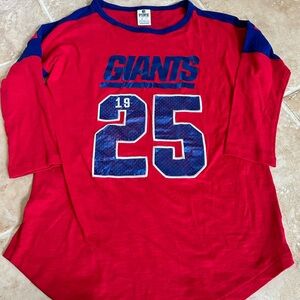 PINK Victoria’s Secret NFL New York Giants Football 3/4 Sleeve Tee